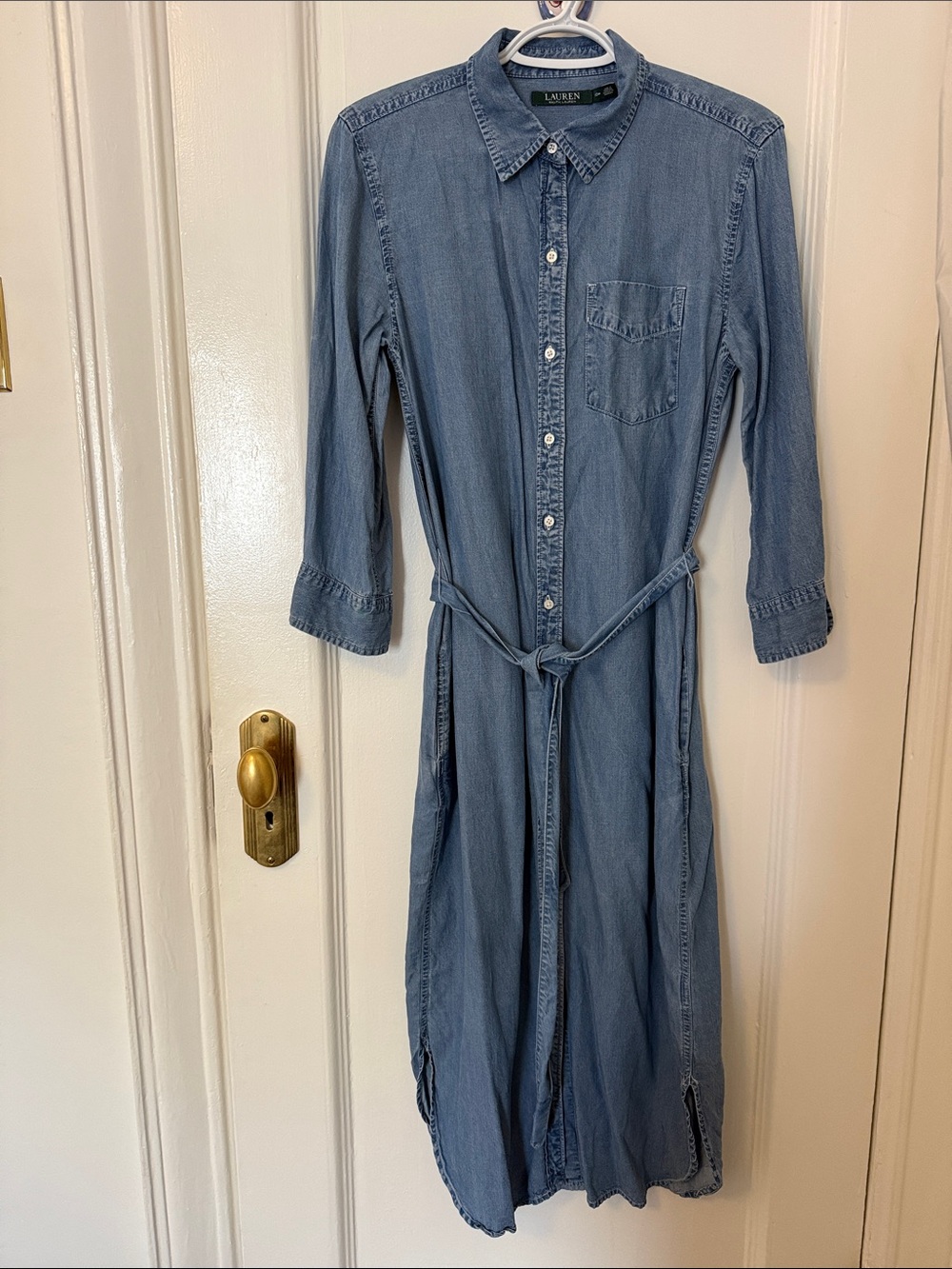 Lauren Ralph Lauren Twill Denim Shirtdress size 10P petite